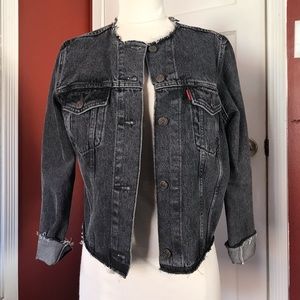 Levi’s Women’s Denim Jacket Black Gray Size Small